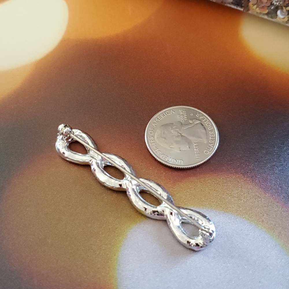 Double Infinity Loop Styleclear Rhinestonesshine - image 3
